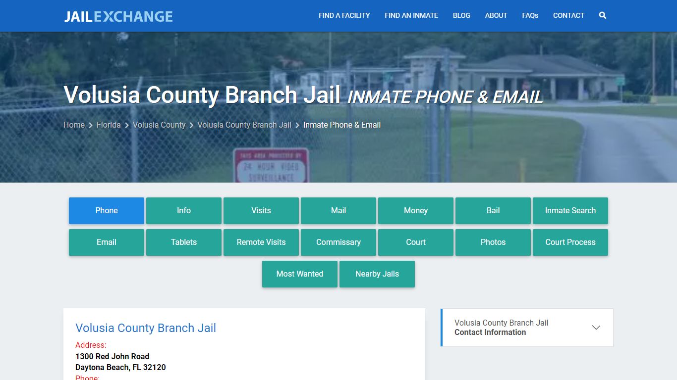 Inmate Phone - Volusia County Branch Jail, FL - Jail Exchange